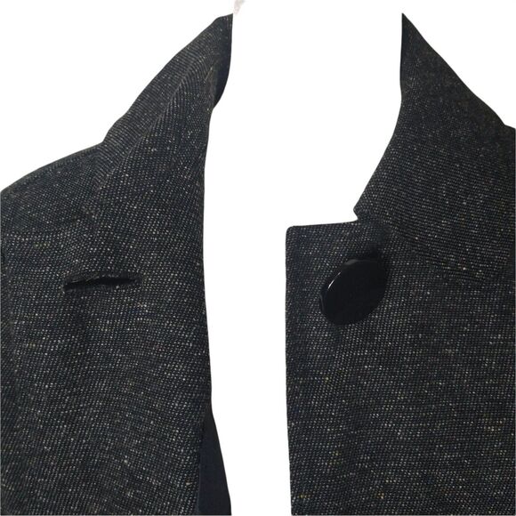 Harve Benard Single Top Button Blazer Womem's L Dark Speckled Gray Lined Classic - Picture 6 of 10